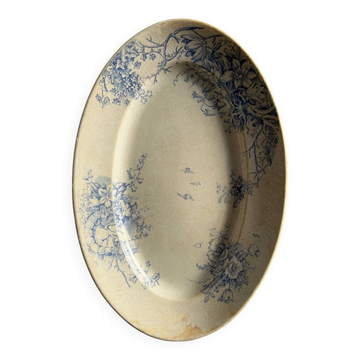 Plat de présentation ancien décors floral