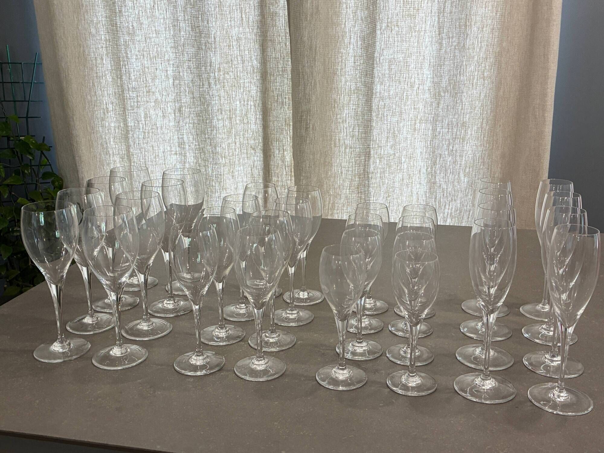 Baccarat crystal glassware service, Saint Remy model in original boxes.