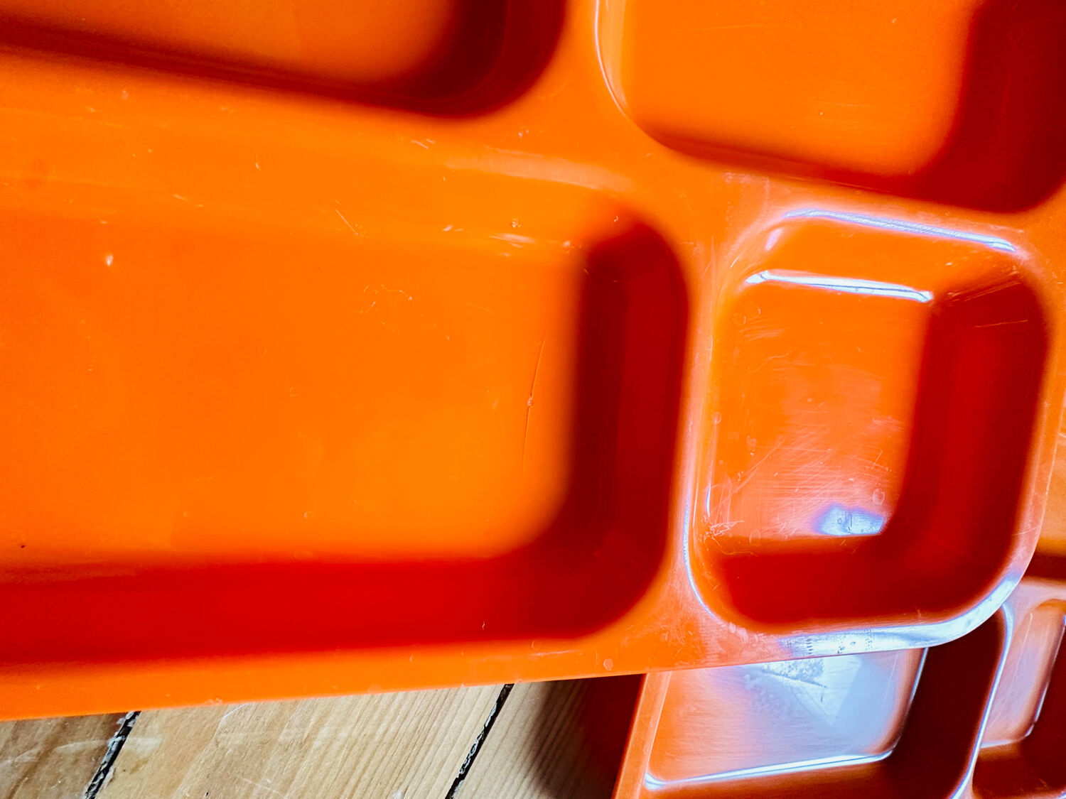 Vintage tray orange meal trays 70