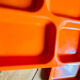 Vintage tray orange meal trays 70