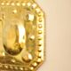 Single mid-century Swedish brass sconce for two candles