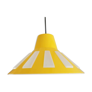 Lampe pendentif jaune en plastique