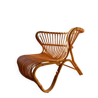 Danish design rattan armchair
