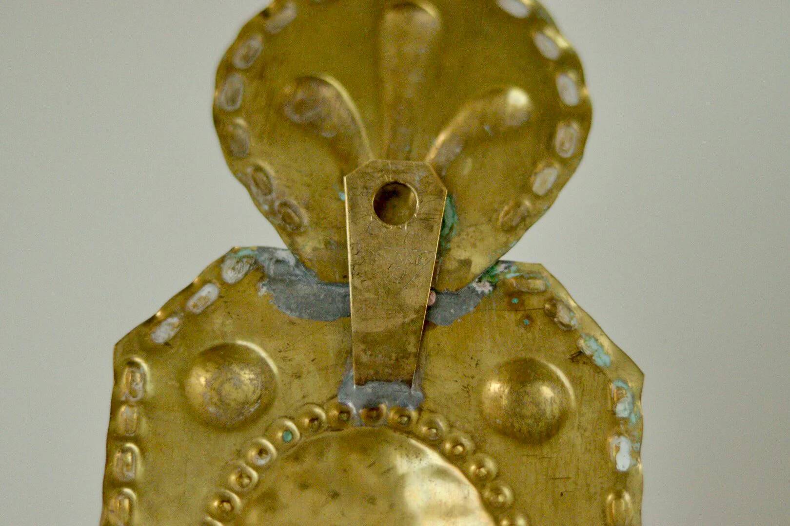 Pair of mid-century Swedish brass sconces