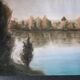 Pastel landscape "The banks of the Seine in autumn"