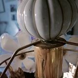 70s Flower and Mirror Chandelier