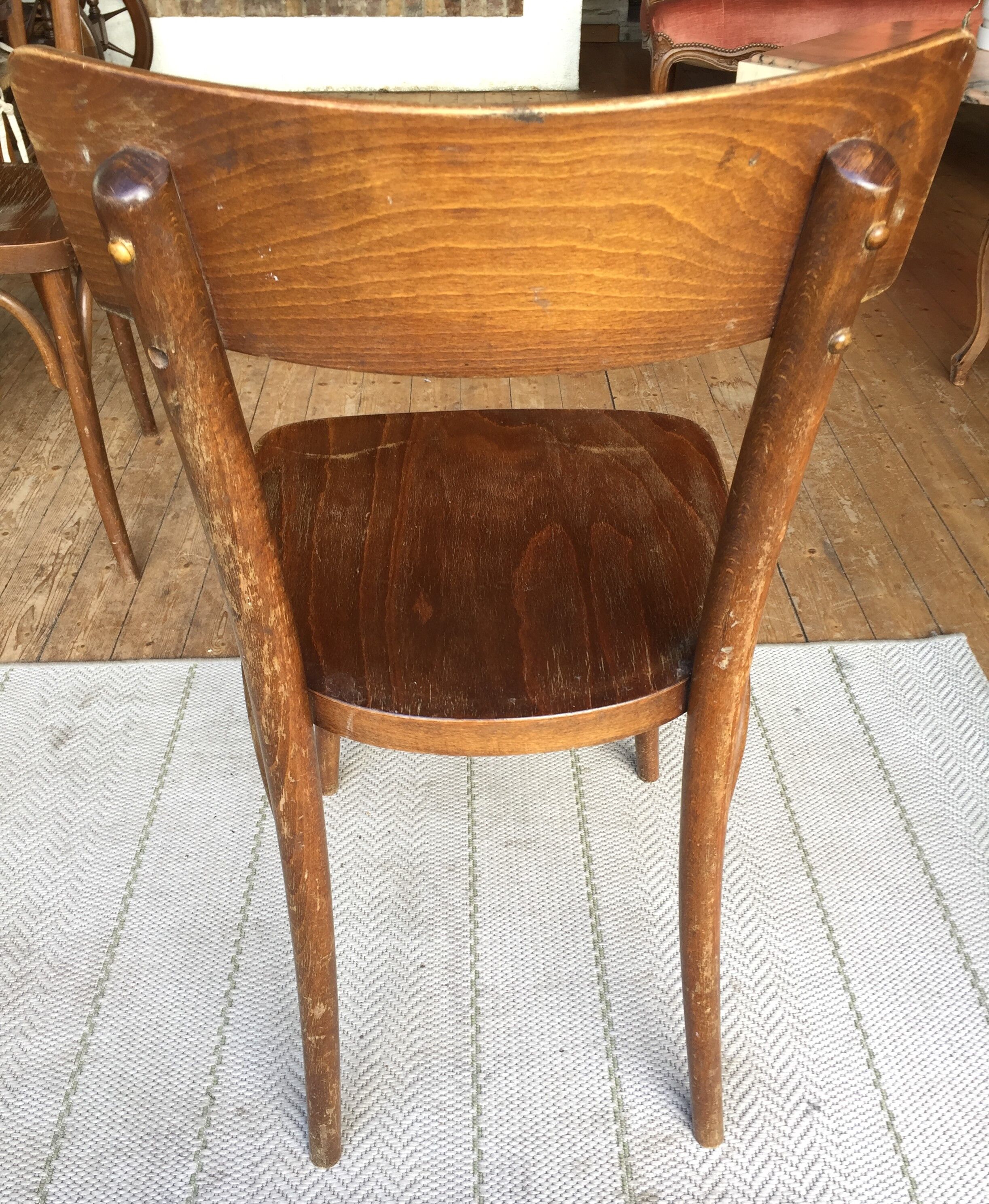 Trio of vintage bistro chairs 60
