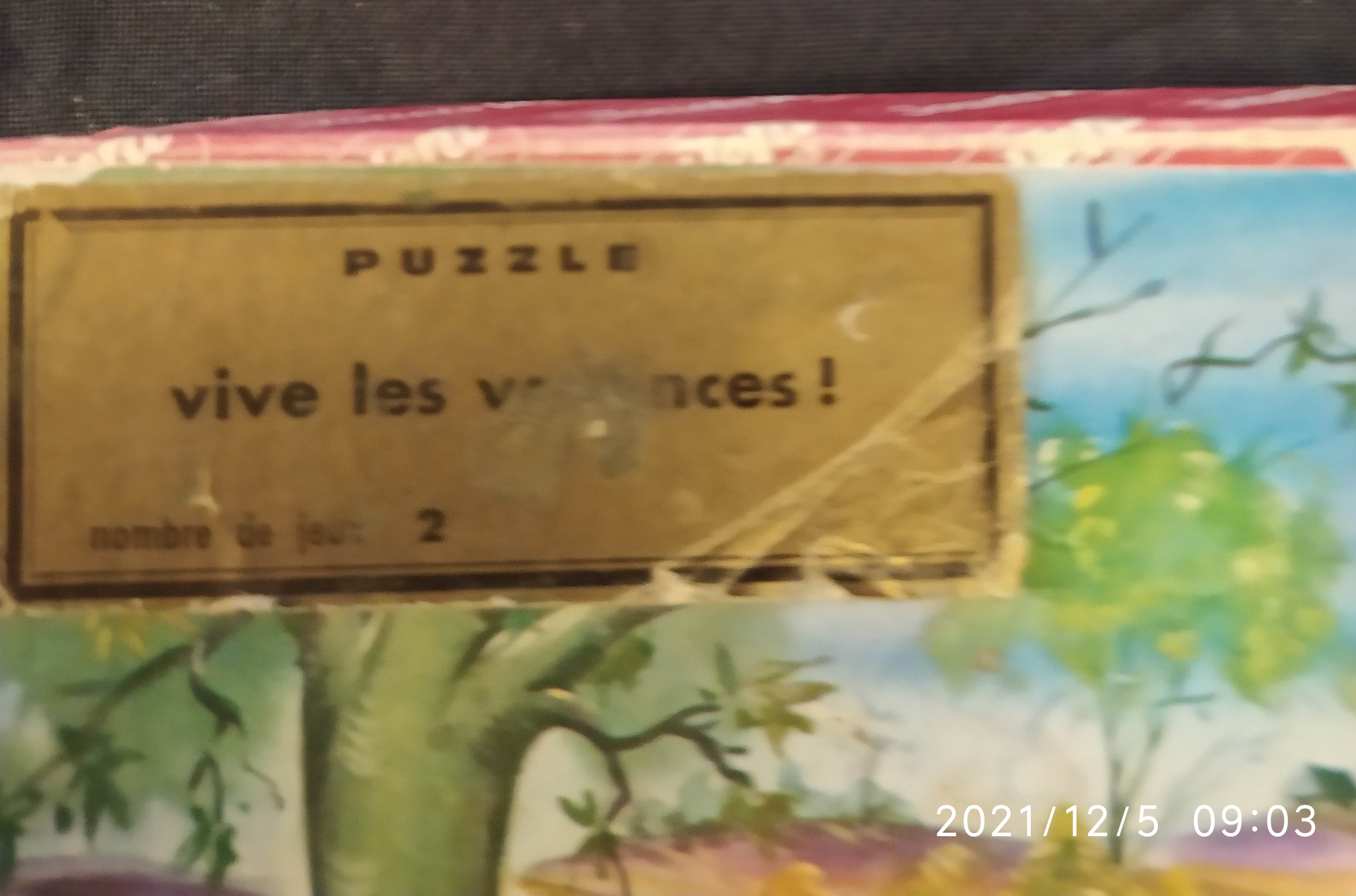 Puzzle vintage Jouets Véra