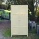 Parisian wardrobe in Clay Green wood – 2 moulded doors – H188 cm