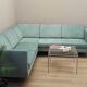 Mint corner sofa, Danish design, 1990s, production: Denmark