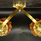 Pair of Louis XVI style wall lights from Lucien GAU, Paris - gilt bronze