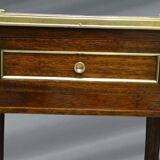 Pair of Louis XVI Style Nightstands with White Carrara Marble