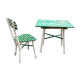 Table de jardin et sa chaise 1930