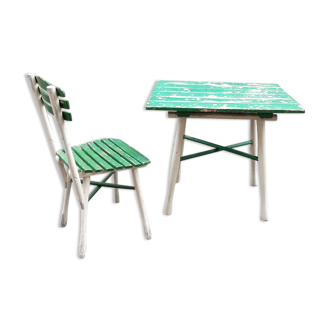 Table de jardin et sa chaise 1930