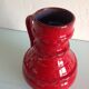 Fat Lava red ceramic vase by Pfortner Keramik / vintage 60s-70s