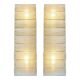 Elegant Italian Diamanté Murano Glass and Brass Flush Mount Wall Sconce