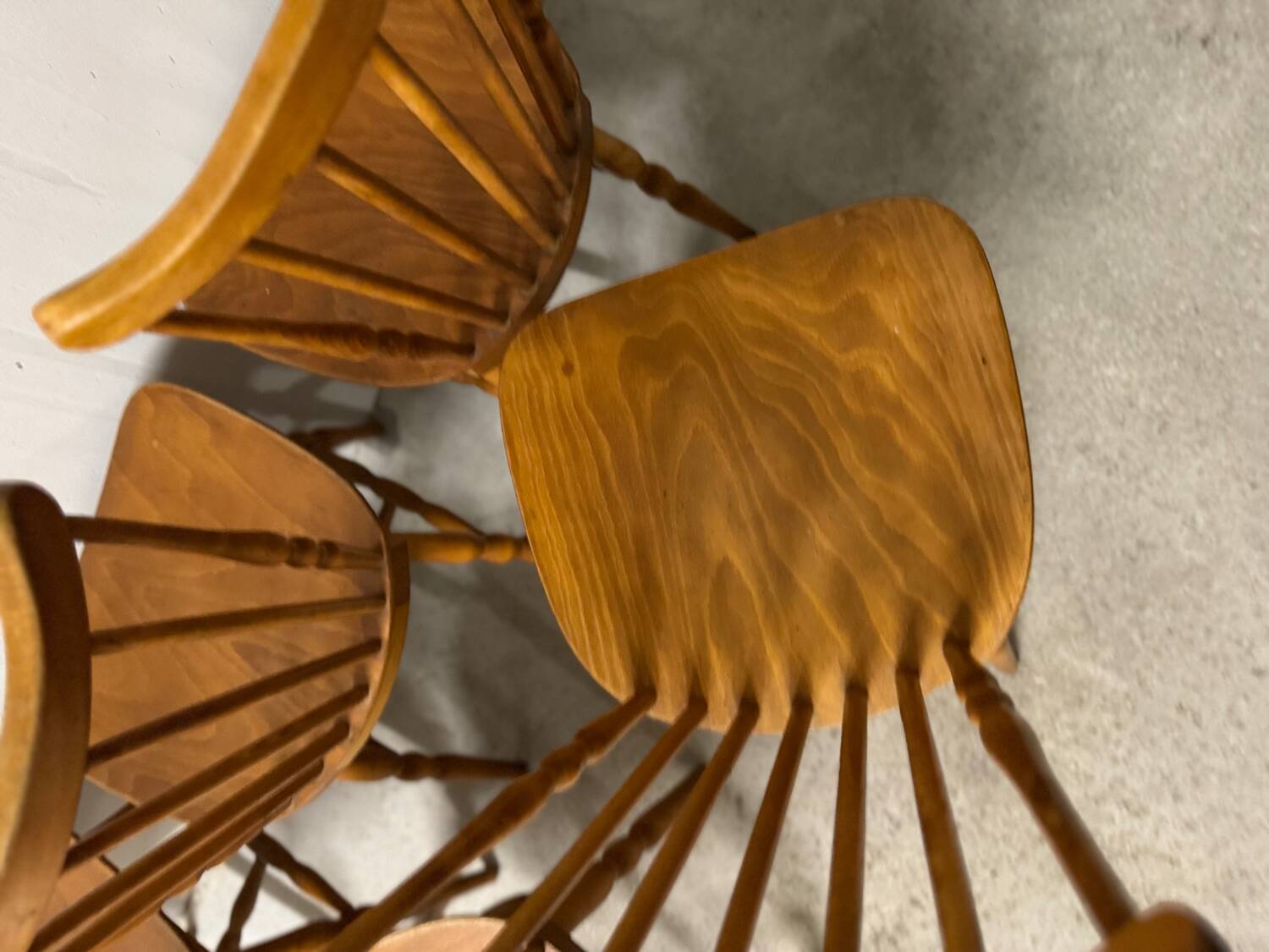 Lot of 05 Baumann chairs model Tacoma Western vintage 1970s