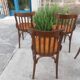 6 bistro chairs, pattern on the seat