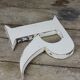 Lettre zinc blanche "r"