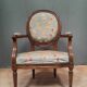 Louis XVI style medallion armchair
