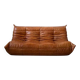 Pine leather Togo 3-seater sofa by Michel Ducaroy for Ligne Roset