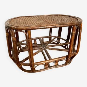 Rattan and wicker coffee table