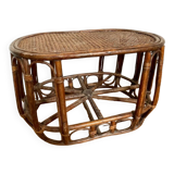 Rattan and wicker coffee table