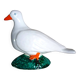 Glazed ceramic bird, signed Vallauris with bright colors