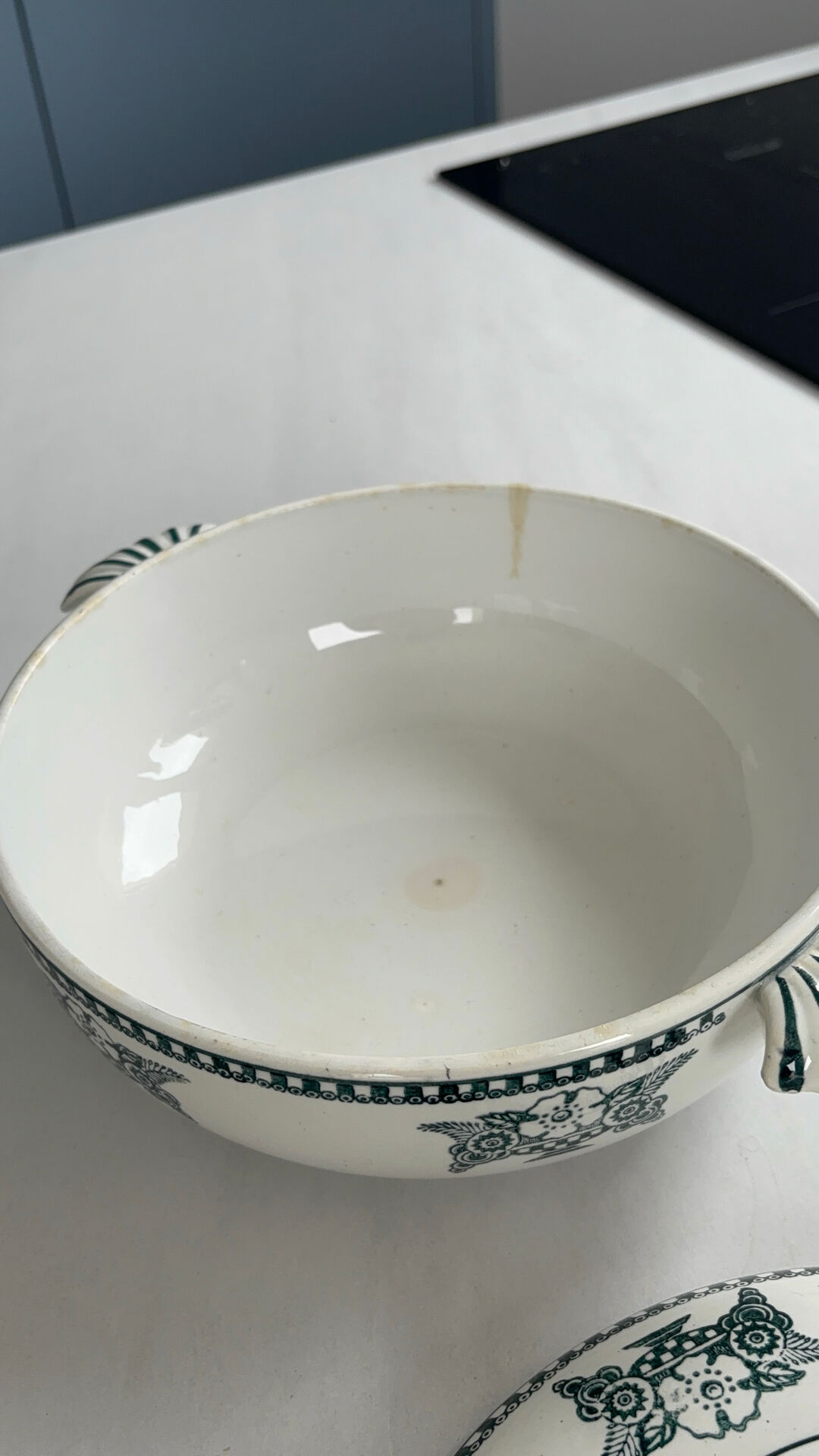 Antique soup tureen from Saint-Amand in ironstone – Sté Amandinoise