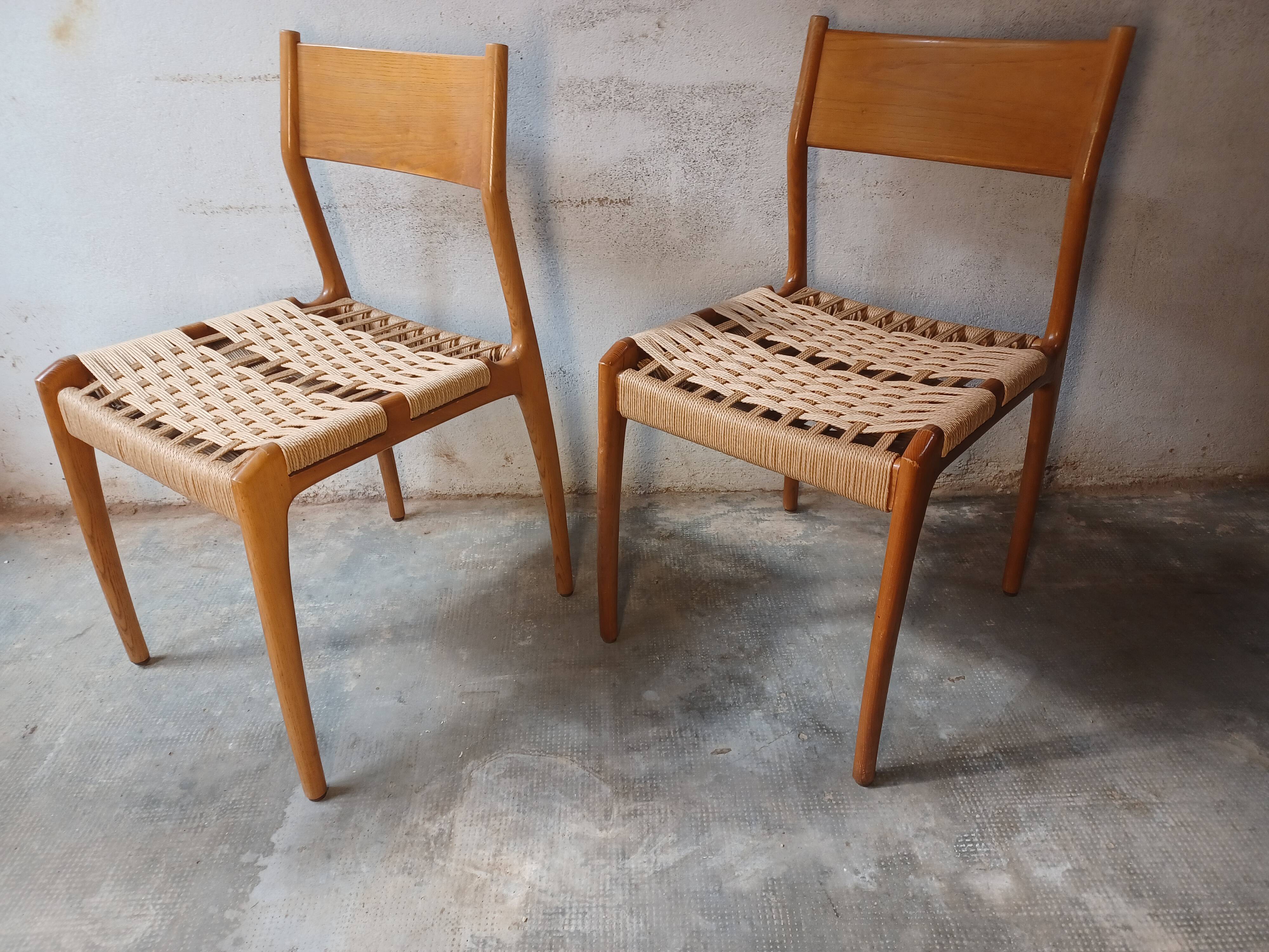 Pair of chairs , Consorzio Sedie Friuli , 1960