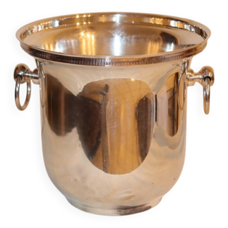 Silver-plated metal champagne bucket