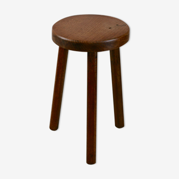 Tripod stool. Wood. France, circa 1950