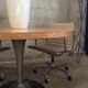 Round dining table foot tulip metal 1970