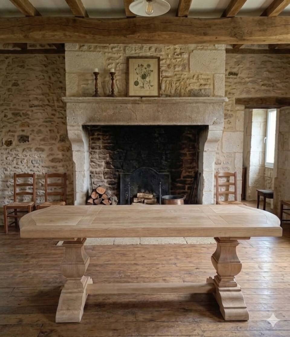 Monastery table in solid oak