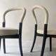 set of 2 chairs in ash and beige leather "Goteborg" by Gunnar Asplund for Cassina, design 1990