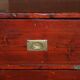 Antique Victorian military commode in Oregon pine with nameplate.