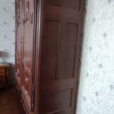 Solid oak cabinet and ironwork