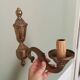Pair of bronze wall lights