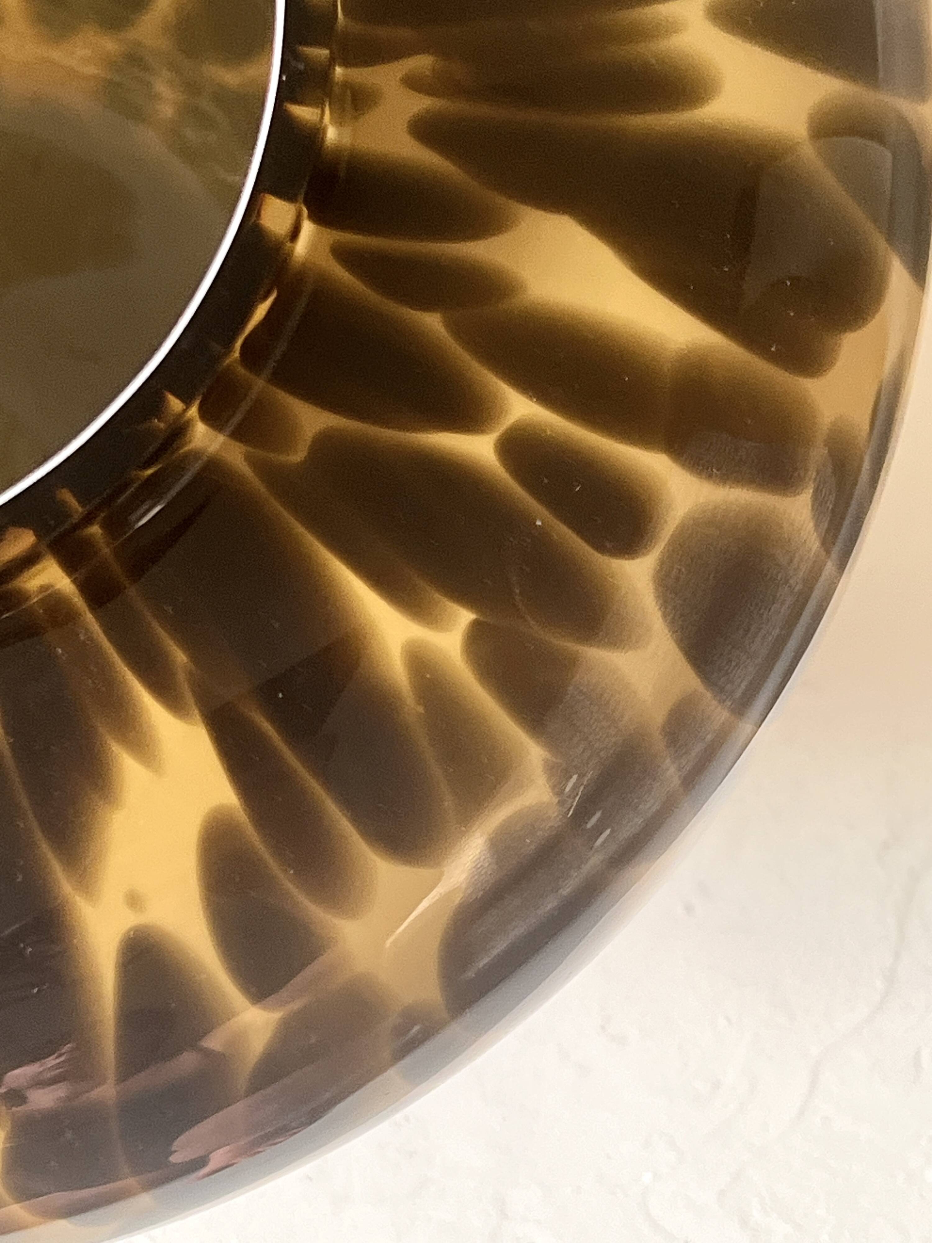Large Hutschenreuther vase signed, blown glass in tortoiseshell style like Murano.