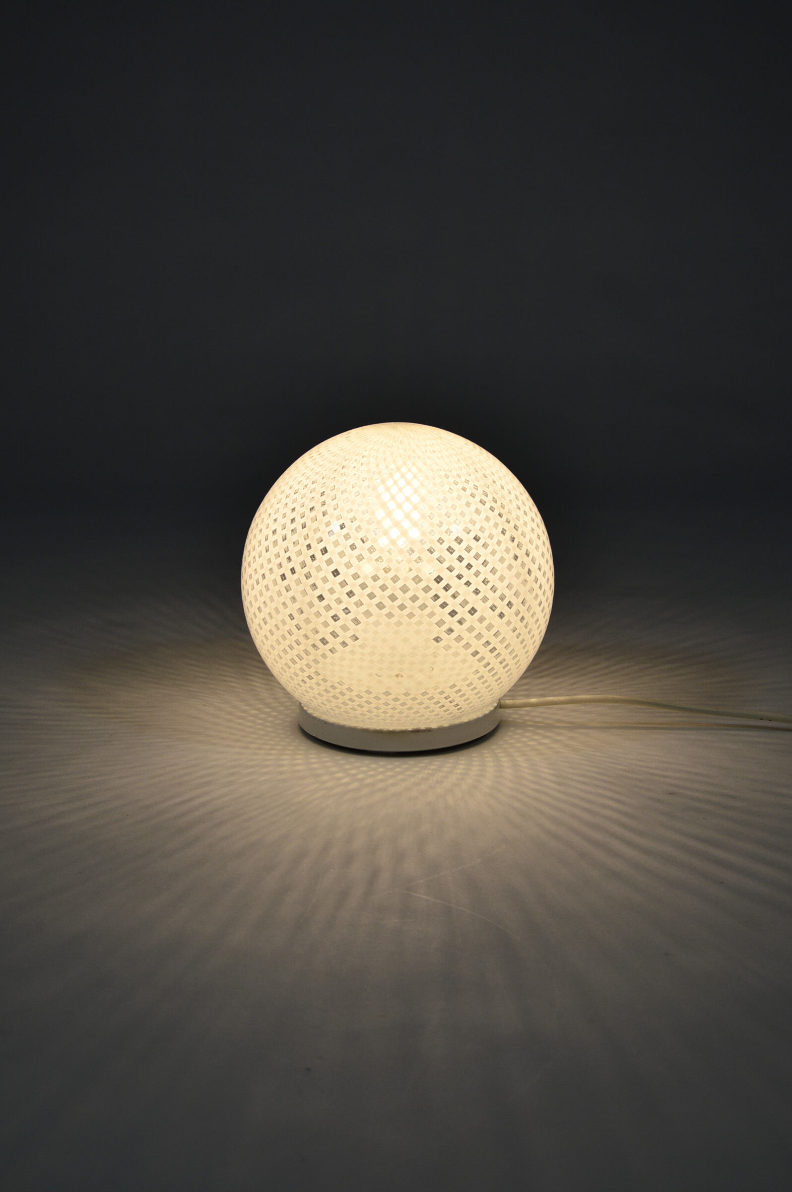 Lampe de table en verre, signée venini, années 1960