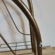 Magazine rack in vintage gold metal