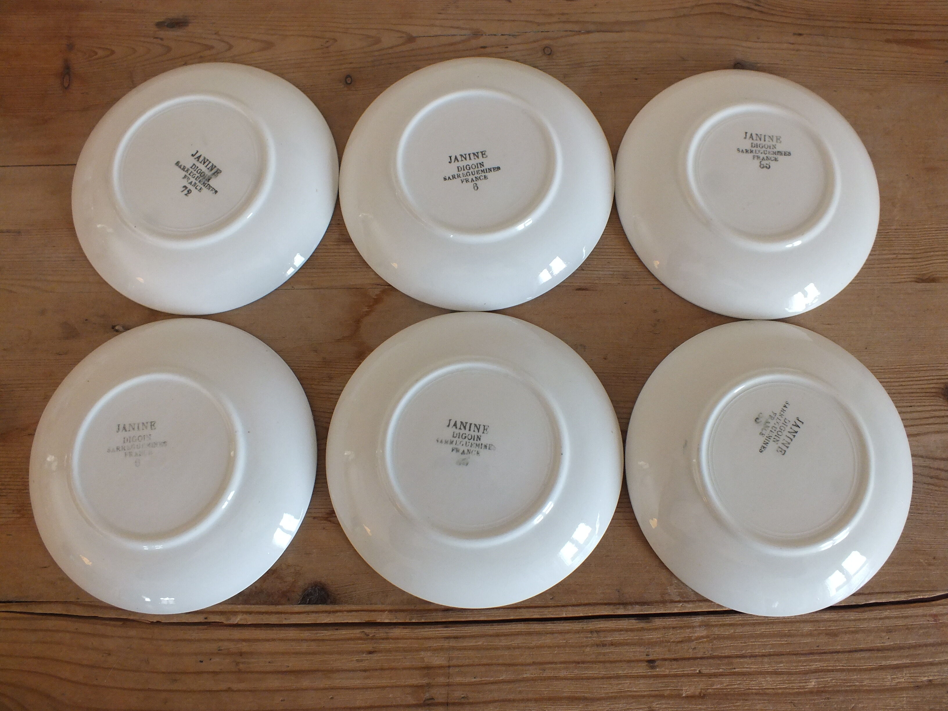 6 vintage coffee cups Sarreguemines and Digoin