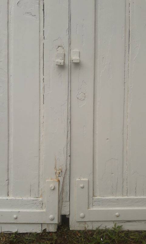 Shutters 4 leaves H148xW245cm (2) antique oak louvres pair 2