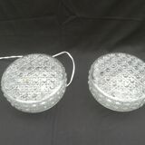 Pair of round ceiling lights