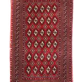 Vintage persian rug handmade poshti motif pattern wool area rug- 67x138cm