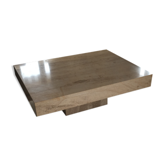 Table basse rectangulaire en travertin