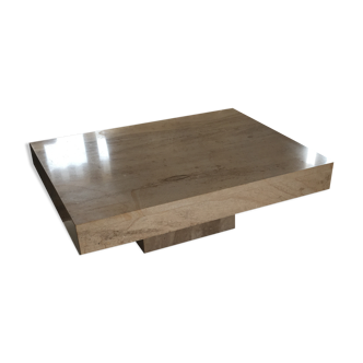 Rectangular bass table in travertine