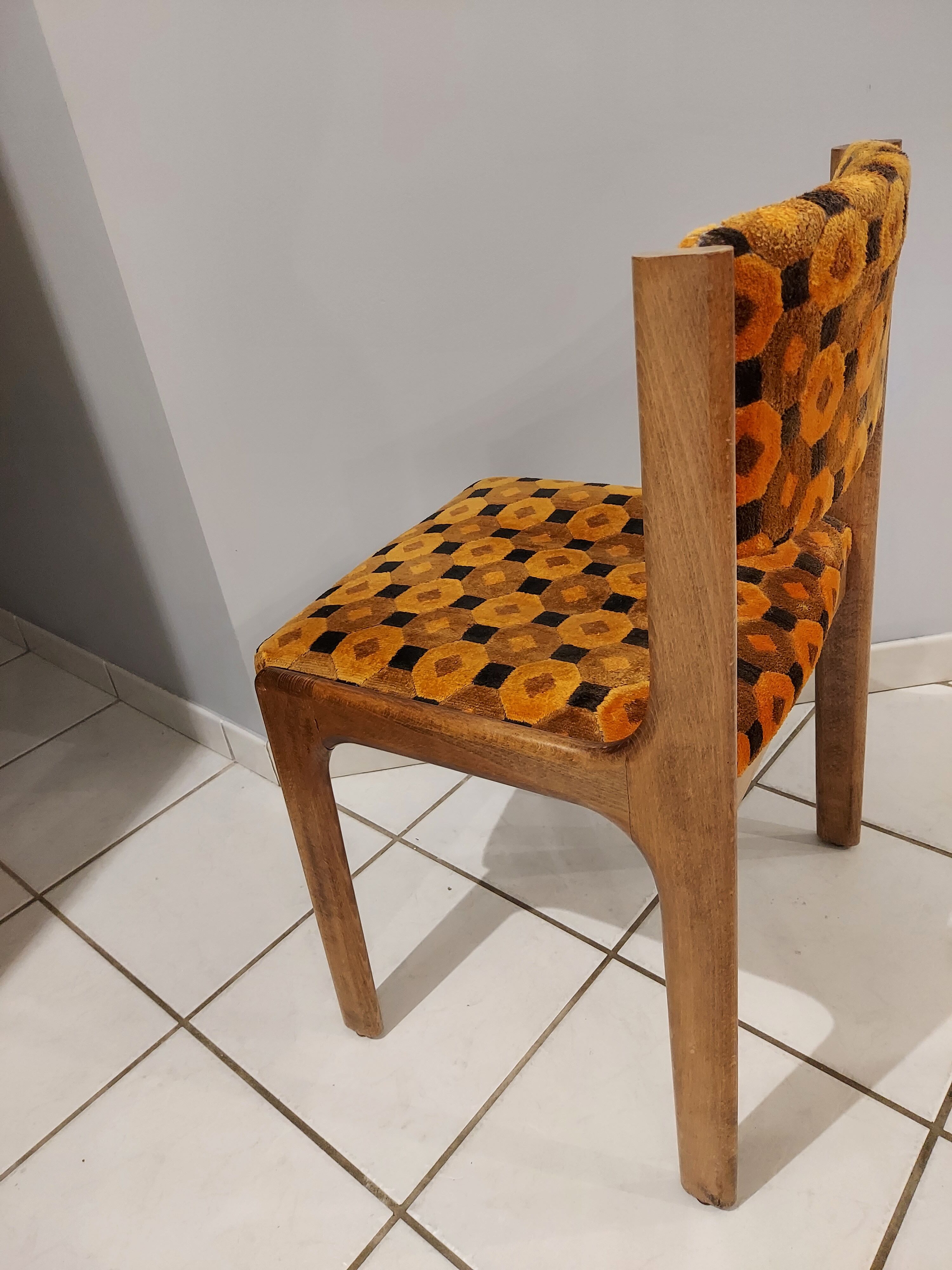 Suite de 6 chaises Baumann vintage années 1970