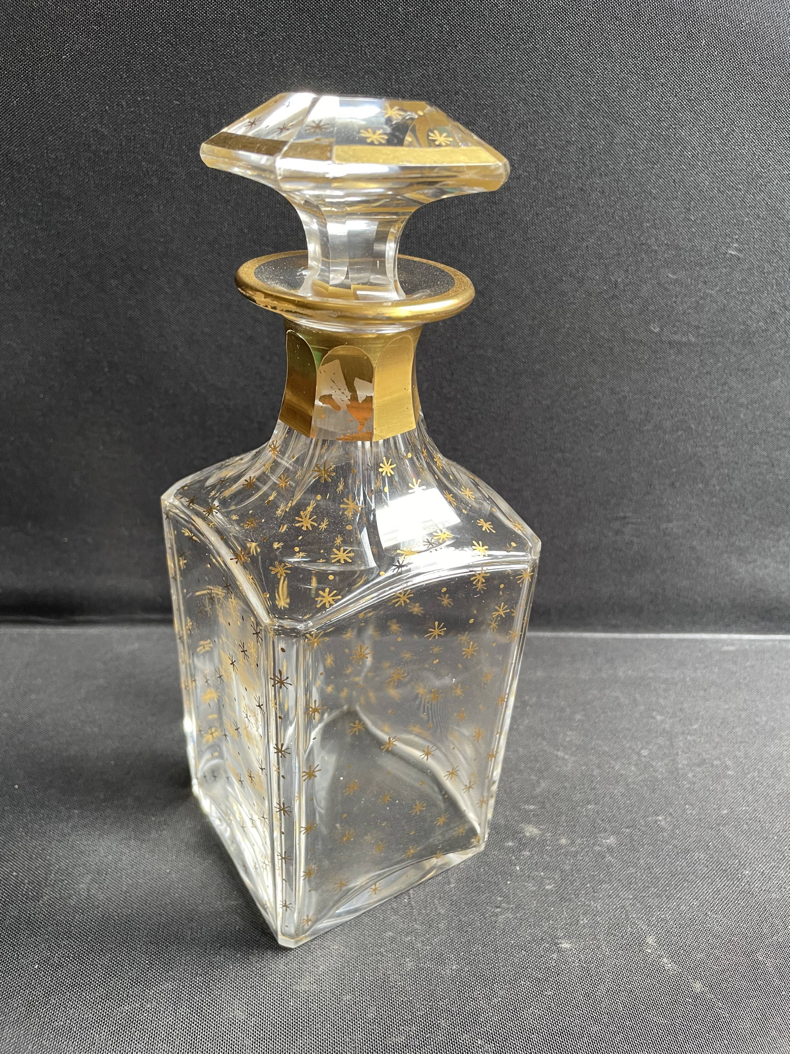 3345 – Baccarat Perfection Golden Decanter – 19th century