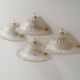 Wall lamp, Murano glass, Italian design, 1970s, manufacture: Italy
